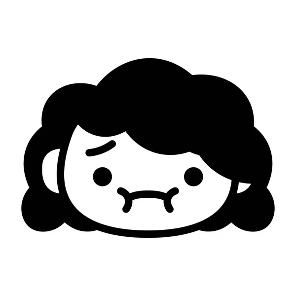 Personaje Emoji lindo de dibujos animados con náuseas — Vector de stock