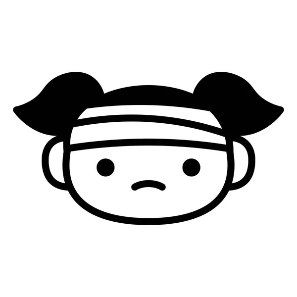 Carácter Emoji lindo de la historieta con la cabeza vendada — Archivo Imágenes Vectoriales