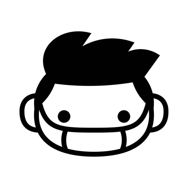 Cartoon Cute Emoji Character With Medical Mask