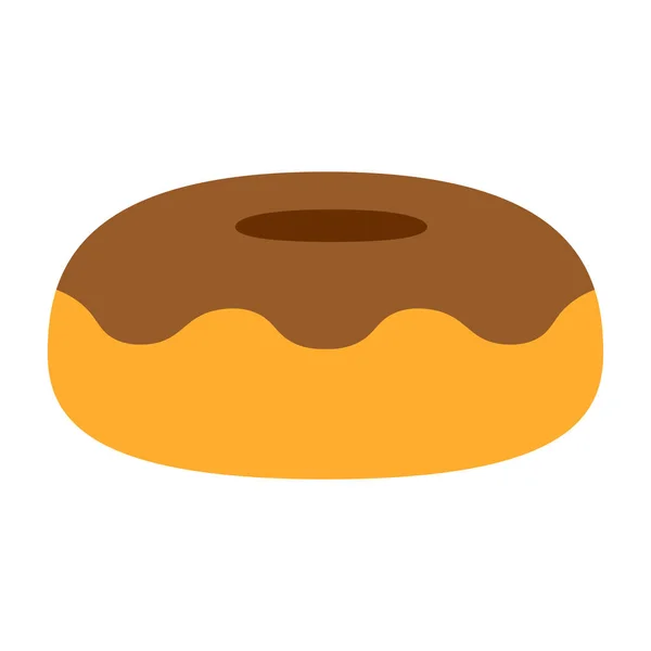 Icône de donut de bande dessinée isolé sur fond blanc — Image vectorielle