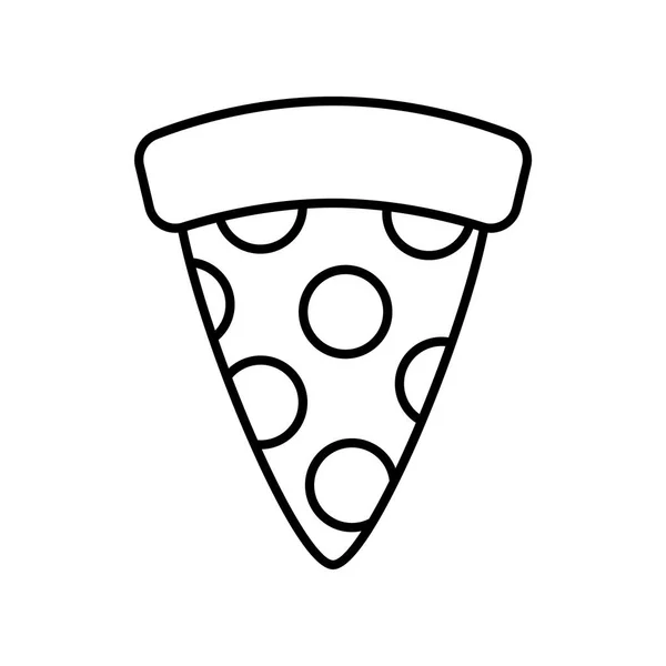 Cartoon Pizza Icon Isolated On White Background — Stock Vector