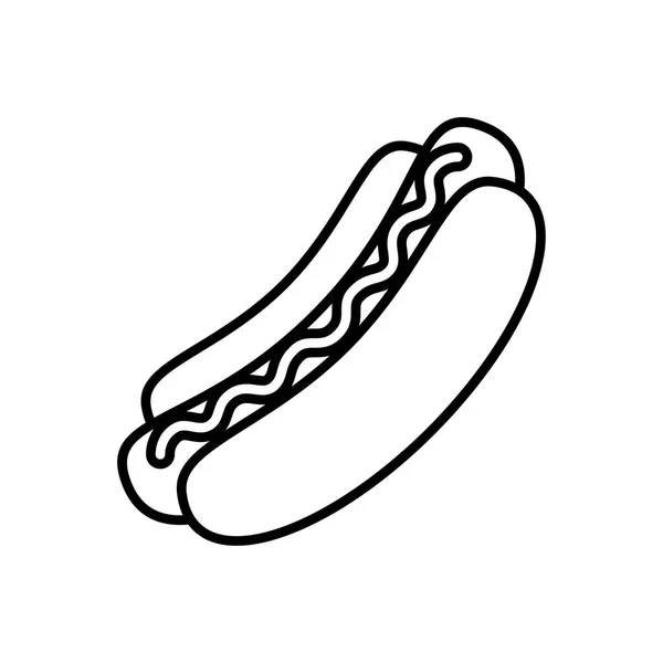 Kreskówka Hot Dog Icon izolowane na białym tle — Wektor stockowy