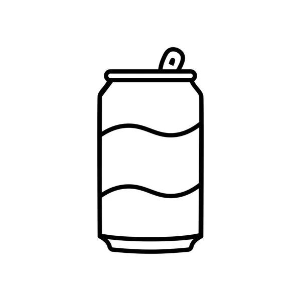 Karikatür soda simge beyaz arka planda Izole can