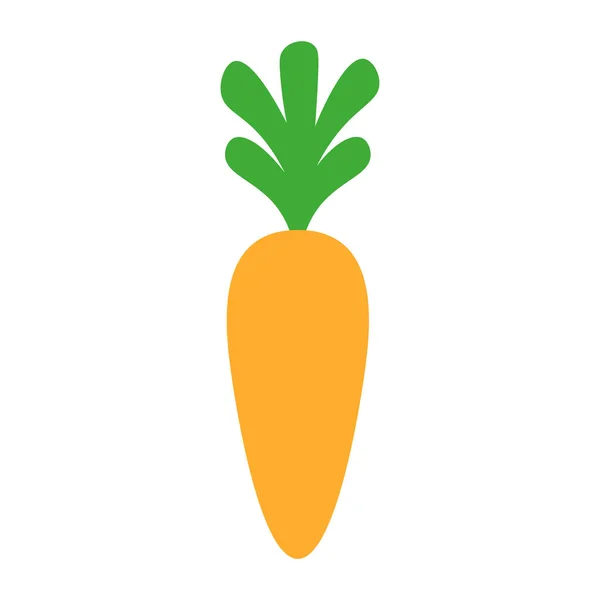 Ícone de cenoura dos desenhos animados isolado no fundo branco —  Vetores de Stock