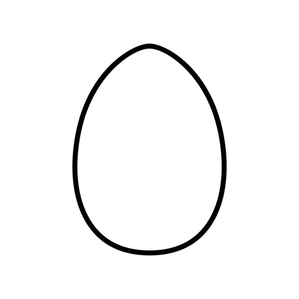 Икона "Яйцо карикатуры на белом фоне" — стоковый вектор
