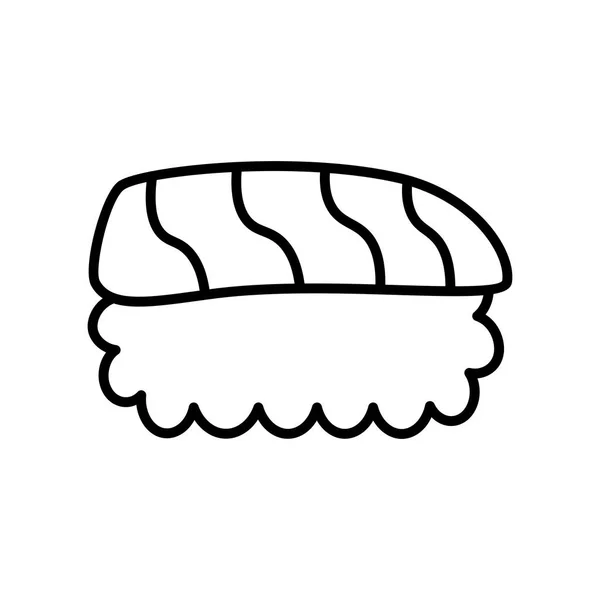 Ícone de Sushi de desenhos animados isolado em fundo branco —  Vetores de Stock