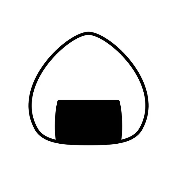 Icono de dibujos animados Onigiri aislado sobre fondo blanco — Archivo Imágenes Vectoriales