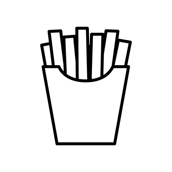 Cartoon-Pommes-Ikone isoliert auf weißem Hintergrund — Stockvektor