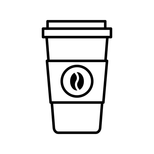 Icono de taza de café de dibujos animados aislado sobre fondo blanco — Vector de stock