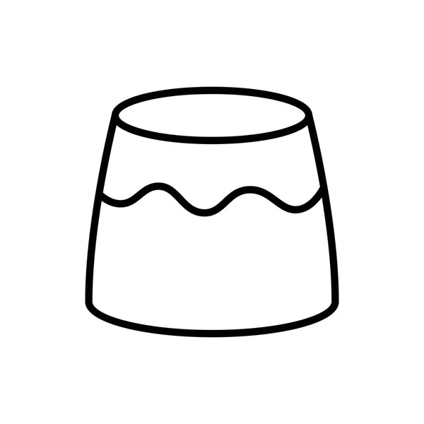 Kreslený Desert Icon izolovaný na bílém pozadí — Stockový vektor