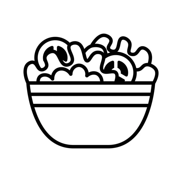 Cartoon-Salat-Symbol isoliert auf weißem Hintergrund — Stockvektor