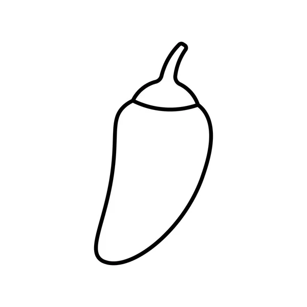 在白色背景中分离的卡通胡椒图标 — 图库矢量图片