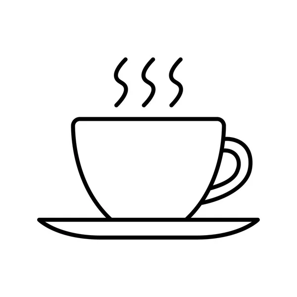 Icono de la taza de dibujos animados aislado sobre fondo blanco — Vector de stock