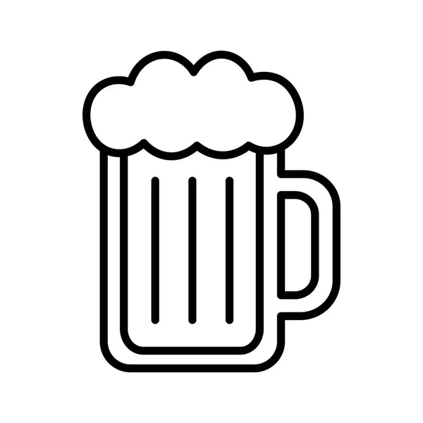 Cartoon Beer Glass Icon Isolated On White Background — Stock Vector