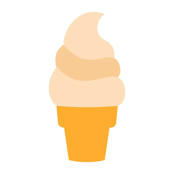 Cartoon Ice Cream ikon isolerad på vit bakgrund — Stock vektor