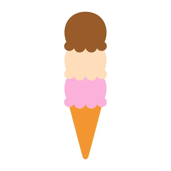 Cartoon Ice Cream ikon isolerad på vit bakgrund — Stock vektor