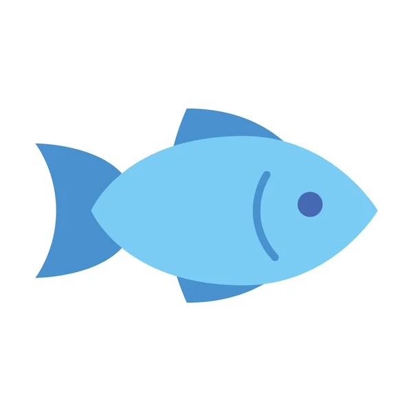Ikona kreslené ryby na bílém pozadí — Stockový vektor