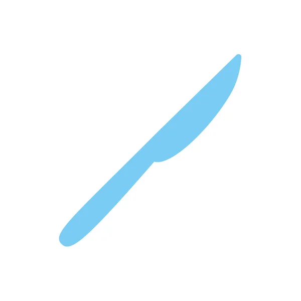 Icono del cuchillo de dibujos animados aislado sobre fondo blanco — Vector de stock