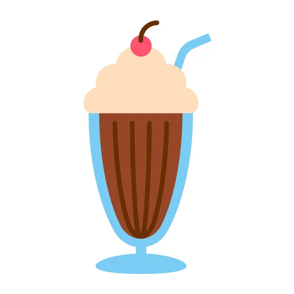 Ícone do milkshake dos desenhos animados isolado no fundo branco — Vetor de Stock