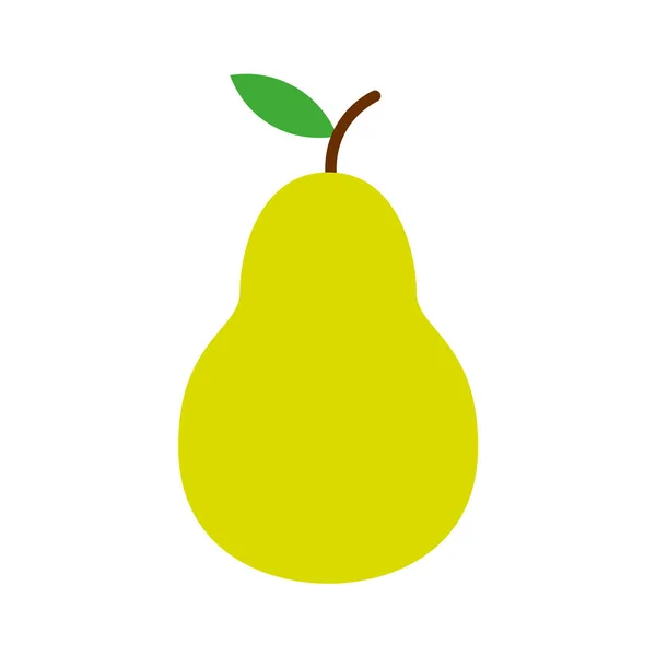 Cartoon pear icoon geïsoleerd op witte achtergrond — Stockvector