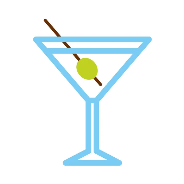 Icône de Martini dessin animé isolé sur fond blanc — Image vectorielle