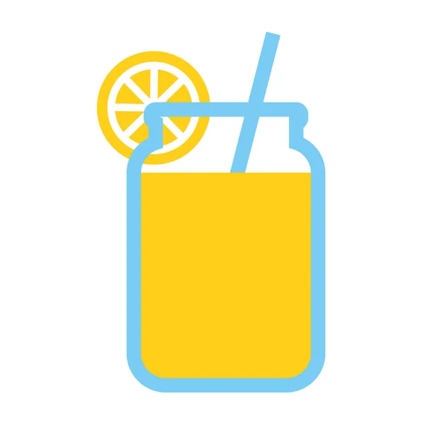 Ícone de limonada de desenhos animados isolado em fundo branco —  Vetores de Stock