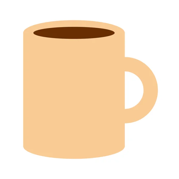 Taza de dibujos animados icono aislado sobre fondo blanco — Vector de stock