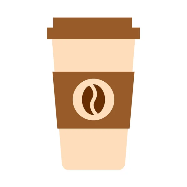 Rajzfilm kávé Icon izolált fehér háttér — Stock Vector