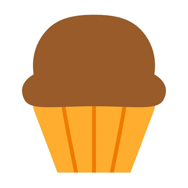 Cartoon-Muffin-Symbol isoliert auf weißem Hintergrund — Stockvektor
