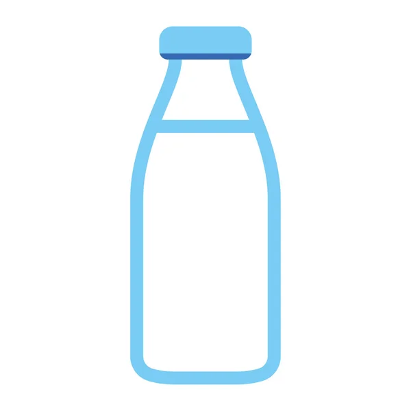 만화 귀여운 우유 병에 고립 된 흰색 배경 — 스톡 벡터