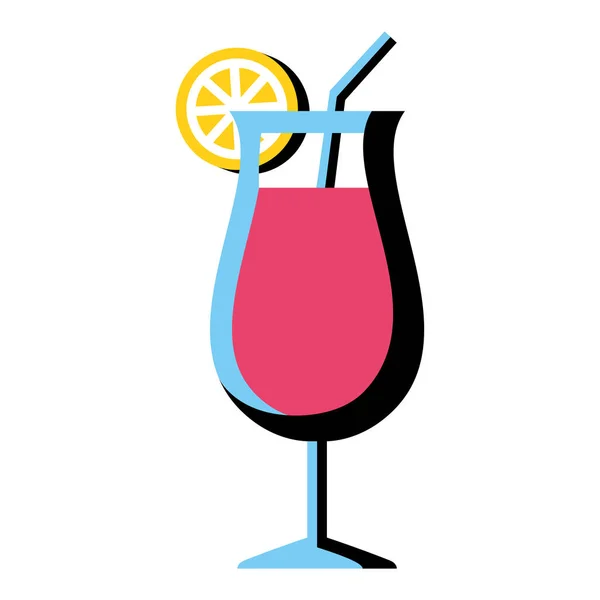 Cartoon Cocktail Icon Isolated On White Background — Stock Vector