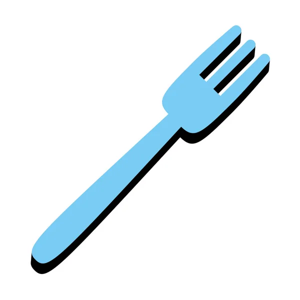 Cartoon Fork ikon izolált fehér háttér — Stock Vector