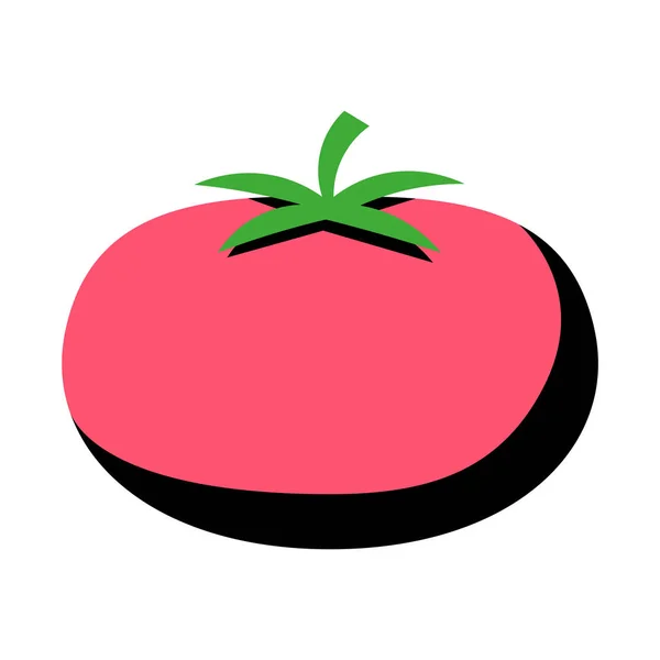 Icône de tomate dessin animé isolé sur fond blanc — Image vectorielle