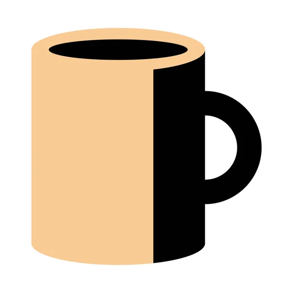 Taza de dibujos animados icono aislado sobre fondo blanco — Vector de stock