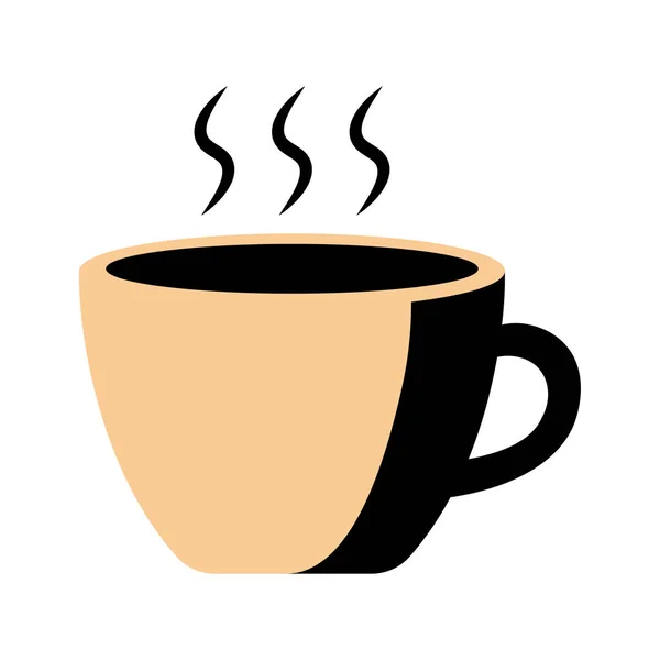 Icono de la taza de dibujos animados aislado sobre fondo blanco — Vector de stock