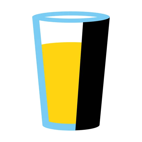 Cartoon Juice üveg Icon izolált fehér Backgrounde — Stock Vector