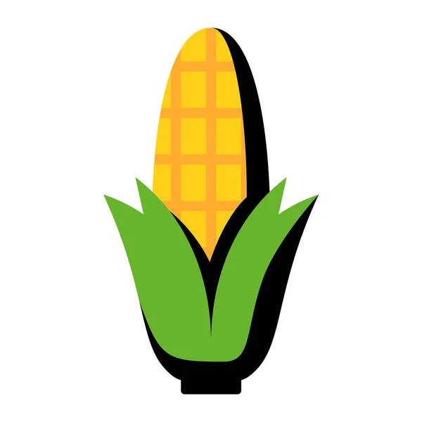 Икона кукурузы на белом фоне — стоковый вектор