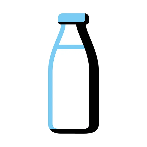 Cartoon Milk Bottle Icon Isolated On White Background — Stock Vector