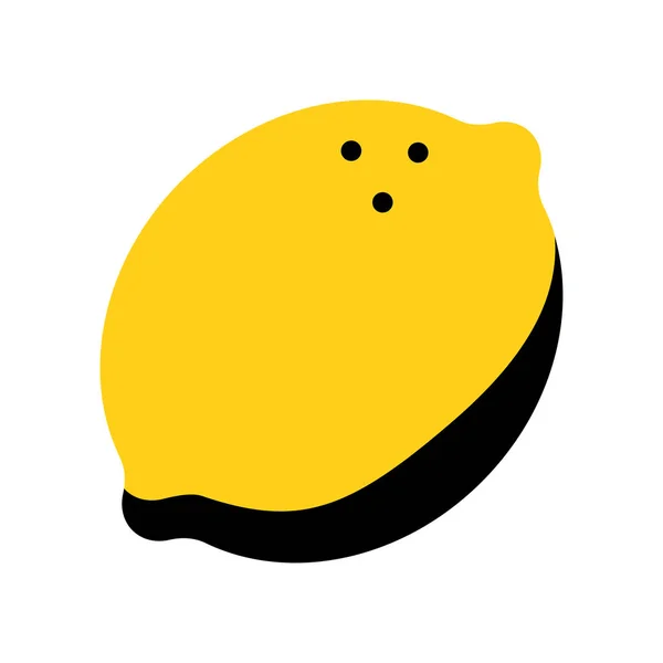 Cartoon Lemon Icon Isolated On White Background — Stock Vector