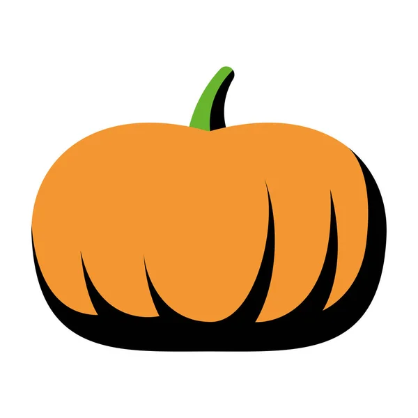 Icono de calabaza de dibujos animados aislado sobre fondo blanco — Archivo Imágenes Vectoriales