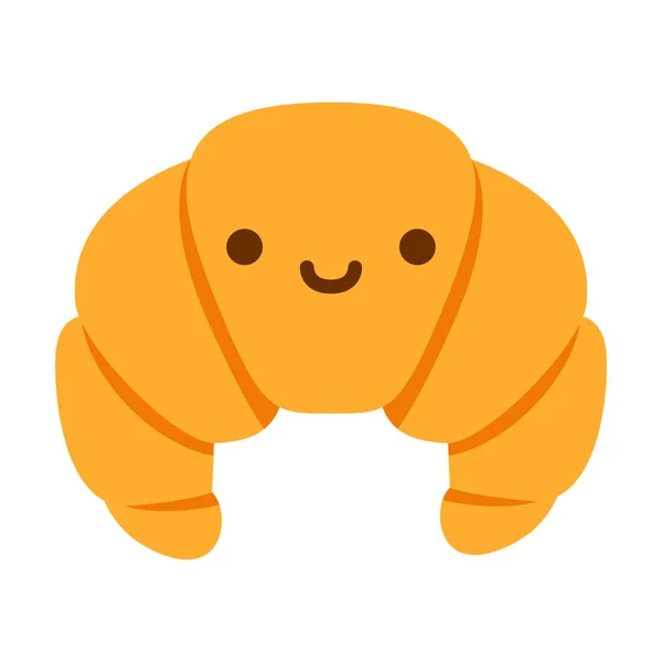 Vector cartoon croissant from flaky pastry — Stock Vector © nikiteev