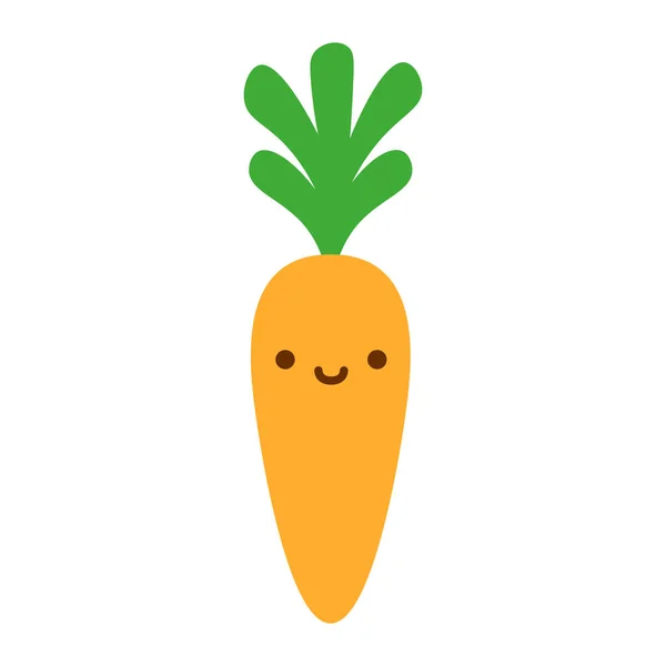 Icono de zanahoria de dibujos animados aislado sobre fondo blanco — Vector de stock