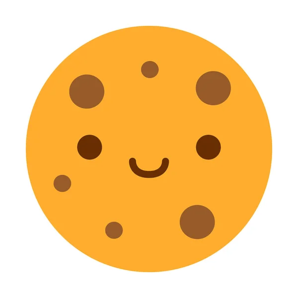 Rajzfilm aranyos cookie Icon izolált fehér háttér — Stock Vector