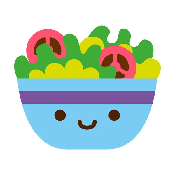 Salad cartoon cute Cartoon Cute Salad Icon Isolated On White