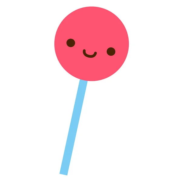 Tecknad söt lollipop ikon isolerad på vit bakgrund — Stock vektor