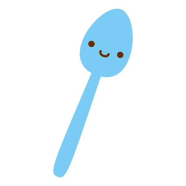 Karikatúra Spoon Icon izolált fehér háttér — Stock Vector