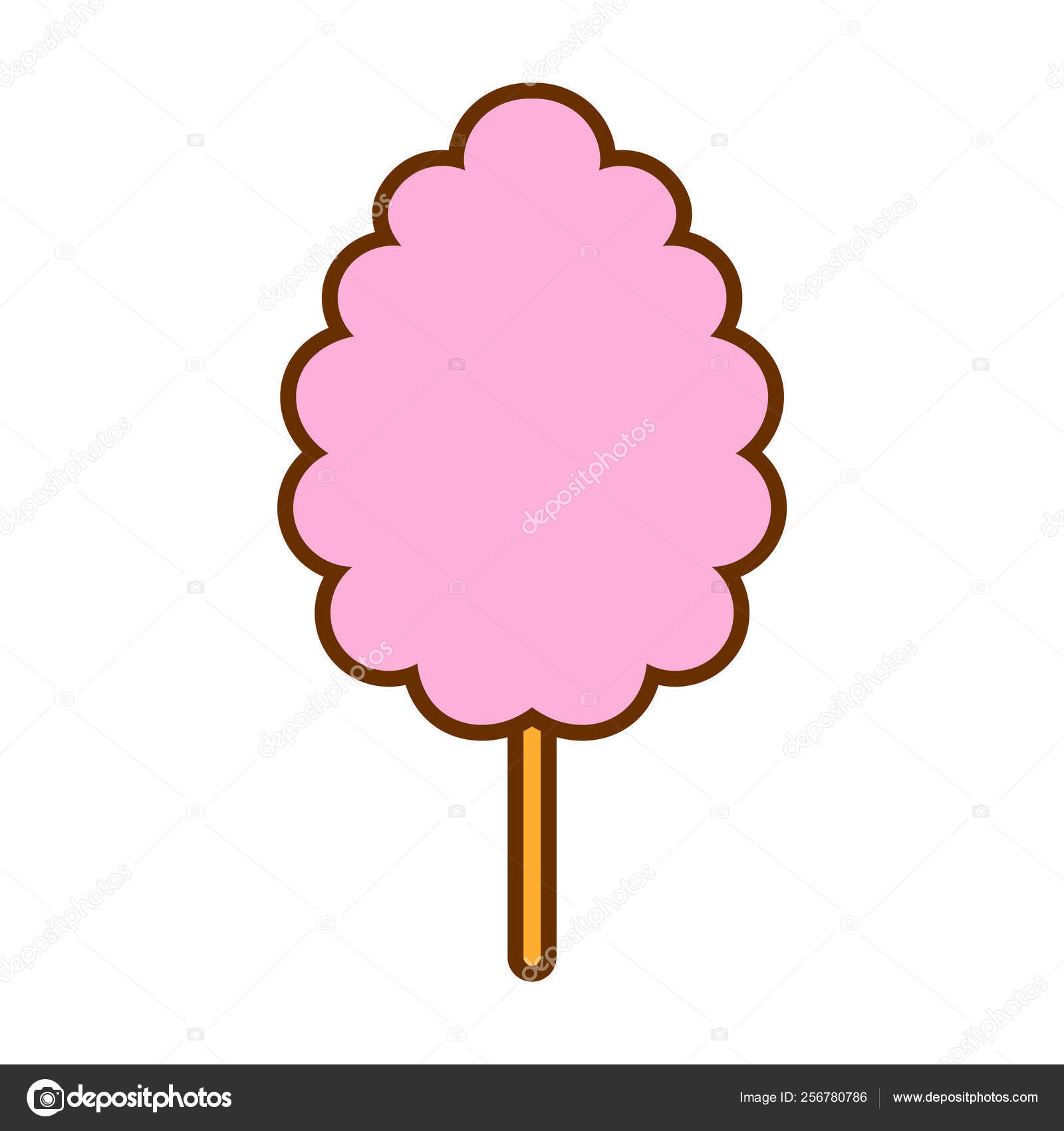 Cartoon Cute Cotton Candy Icon Isolated On White Background Stock Vector Image by ©Aratehortua #256780786 Cartoon Cute Cotton Candy Icon Isolated On White Background Stock Vector Image by ©Aratehortua #256780786