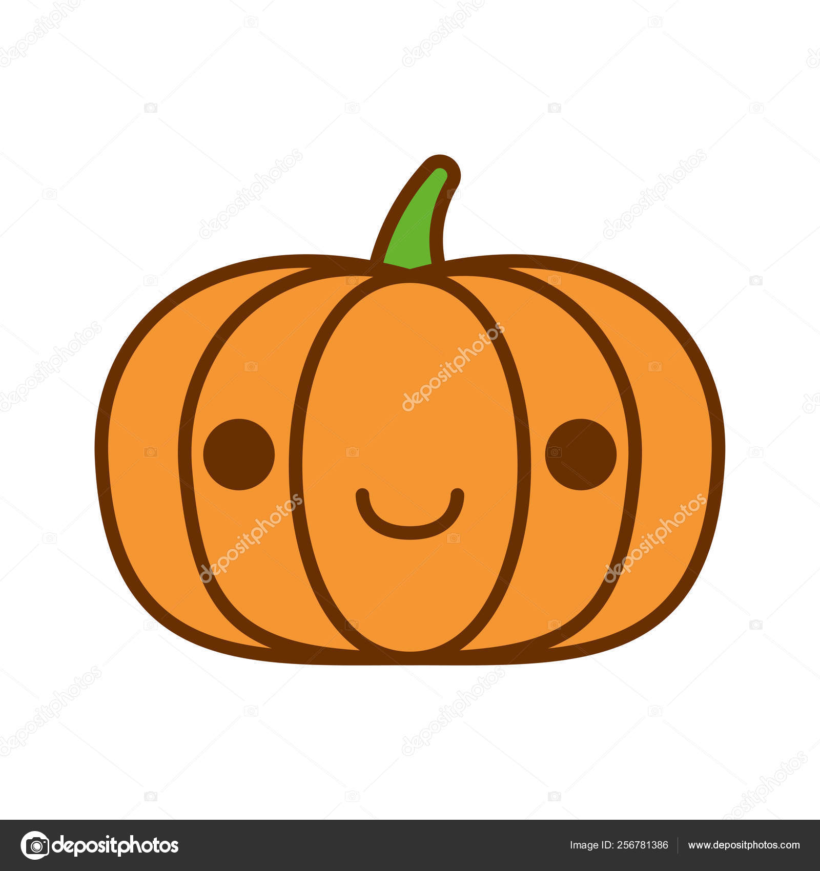 Cartoon Cute Pumpkin Icon Isolated On White Background Stock Vector Image by ©Aratehortua #256781386 Cartoon Cute Pumpkin Icon Isolated On White Background Stock Vector Image by ©Aratehortua #256781386