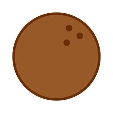 Beyaz arka planda Izole karikatür Hindistan cevizi simgesi