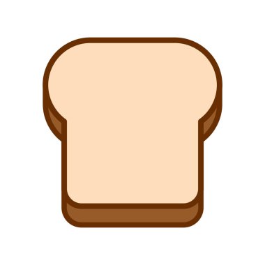 Beyaz arka planda Izole karikatür sevimli ekmek